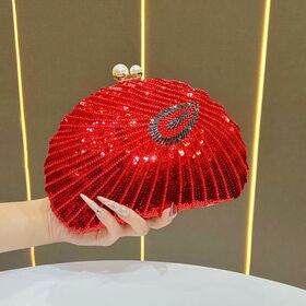 حقيبة مأدبة لؤلؤ رائجة البيع، حقيبة كتف بحزام متقاطع، حقيبة سهرة ترتر متعددة الاستخدامات لفستان السوشيالايت