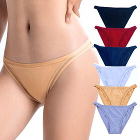 Wholesales Mid-Rise Ladies Underwear High Quality Cotton Comfortable Knitted Hipster Panties for Women Bikini Briefs with Mesh
