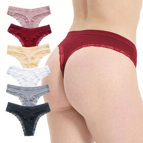 Manufacturer Direct Sales Underwear High Quality Cotton Comfortable Romantic Hipster Thong Bow Sexy Lace Edge Panties for Women