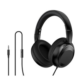 SIINDOO JH-826W-3.5 Casque filaire de haute qualité avec prise jack 3,5mm, conception légère et pliable pour un transport facile, pilote dynamique