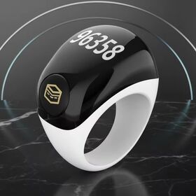 Smart Ring Adjustable Muslim Tasbeeh Zikr Ring with Flex APP Control Digital Tasbih Counter Azan Clock Time