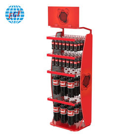 Piso de pie cuatro bandejas de nivel botellas de bebidas Display Rack