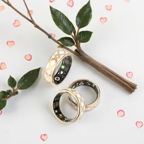 Smart Fitness Ring with Touch Screen Ceramic Case IP68 Waterproof Health Tracking Heart Rate Fashion Design Patent