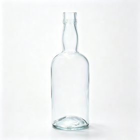 Classic Clear Glass Whiskey Bottle 750ml Standard Spirits Bottle for Liquor