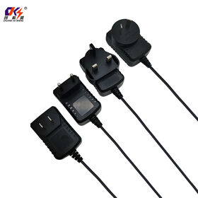 Adaptador de Parede Portátil AC/DC 6V 1.5A 9W, Adaptador de Comutação Personalizado com Plugue EU/US/UK/AR, Fonte de Alimentação de 6 Volts para LED