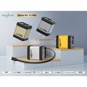 Goldplin TL1088 BIS PIN PD/QC/PD+QC 65W/45W/35W GaN Ladegerät mit Verlängerungskabel, Schnellladekopf, schnelleres und sichereres Laden, OEM