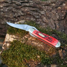 New Arrival Red Ox Bone Handle Folding Knife Outdoor Camping EDC Tools Self-defense Survival Pocket Knife