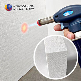Panneau isolant ignifuge de four résistant à hautes températures fait sur commande Panneau de fibre en céramique polycristallin de mullite de revêtement de four