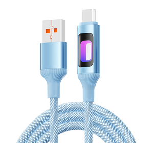 Kabel Data Tipe-C LED 1M Grosir dengan Lampu RGB, Pengisian Super Cepat, dan Efek Pencahayaan Berwarna-warni Gradien