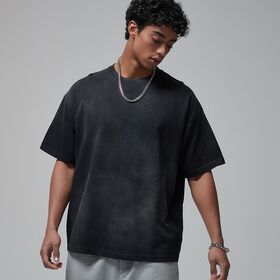 Logo personnalisé Lavage À L'acide Coton Vintage Oversize Streetwear Vêtements Impression Blanc Hommes Tshirt Vêtements Fabricant