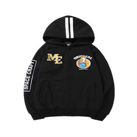 Alta Qualidade Bordado Applique Patch Homens Zip Up Hoodie Personalizado