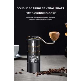 Portable Stainless Steel Manual Coffee Grinder Hand Crank Mill Minimalist Design Seven Star