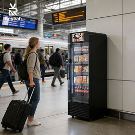 Compact Drink Snack Vending Machine Visual Identity Smart Fridge Vending Machine for Pop Up Shops and Micro Markets