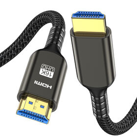 Kabel HDMI 2.2 Kecepatan Ultra Tinggi 96Gbps Tali Kepang, Mendukung 16K@60Hz 8K@240Hz HDR10+ eARC HDCP 2.3 untuk Monitor, Proyektor, PS5