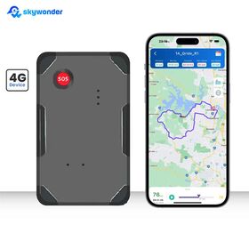 W07 Wasserdichter tragbarer GPS-Tracker für Fahrzeuge mit 1-Jahres-Batterie, Montage am Armaturenbrett, GLONASS/AGPS/GSM, SMS-Befehle zum Fernabschalten des Autos, Sicherheit