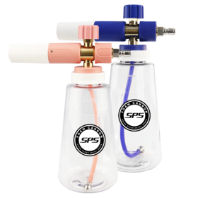 Lance à Mousse de Neige 1/4" QC M22-14 Canon à Mousse en Laiton Massif pour Nettoyeur Haute Pression de Voiture avec Bouteille Transparente Facile à Verrouiller de 1L