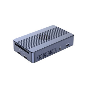 Thunderbolt 3 NVMe SSD recinto 16TB Dual Bay 40Gbps RAID aleación de aluminio externa con ventilador Turbo refrigeración JHL7440