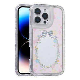 Funda de Teléfono con Espejo Urban Play y Pedrería Pintada, Recortes Precisos para Modelos de iPhone y Android