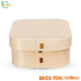 FSC Biodegradable Disposable Square Wooden Boxes Customized Logo China Manufacturer