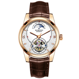 Montre de Luxe pour Homme, Meilleure Vente, Mouvement Automatique en Acier, Verre Saphir, Cuir Véritable, Résistante