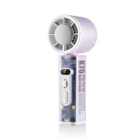 Der beste wiederaufladbare tragbare faltbare Turbo-Lüfter mit Smart-Display und eingebautem Licht für Reisen, Camping und Outdoor-Aktivitäten