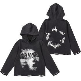 Wholesale Custom French Terry 3d logo Puff Print Luminous Hoodie