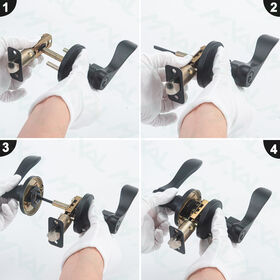 Aluminum Alloy Bathroom Door Lock Handle Modern Mortice Lock Heavy Duty Interior Waterproof Lever Set Corrosion