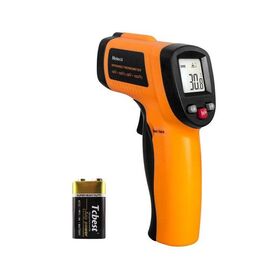 Thermomètre Laser Infrarouge Numérique sans Contact Rétroéclairé, Pistolet à Température IR avec Écran LCD pour Surfaces de Cuisson