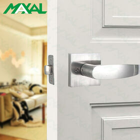 Zinc Alloy Home Door Lock Handle Set Heavy Duty Interior Passage Privacy Lever Lockset Modern Design Bedroom Bathroom