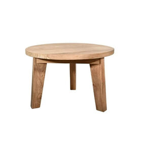 Hochwertiger Teakholz Couchtisch, Modern, Umweltfreundlich, Langlebig mit Dreibein und Natürlichem Finish