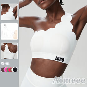 Sexy Activewear Gym Crop Top Yoga One Shoulder Sport Bra for Women