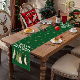 RONNING Home Party Christmas Garland Table Runners Christmas Dining Table Runner Woven for Party Decor
