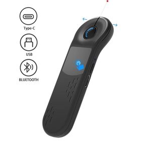 Mini Ratón Bluetooth con Control Táctil de Puntero Láser para TikTok, Instagram, YouTube - Presentación de Video, Control de Desplazamiento y Clic