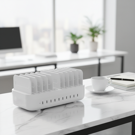 Hersteller kundenspezifische Desktop-Ladestation für mehrere Geräte, tragbar, für Zuhause, Restaurant, USB-C-Schnellladung für Mobiltelefone