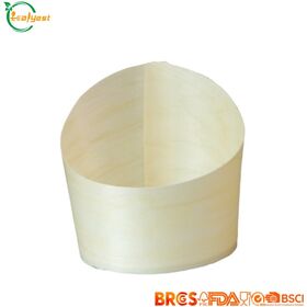 Vaso Desechable Biodegradable de Madera con Embalaje Personalizado, Grado Alimenticio, OEM
