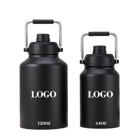 Carafe à Eau en Acier Inoxydable de 128 oz en Vente Chaude, Thermos à Isolation Sous Vide avec Poignée, Grande Bouteille d'Eau Anti-Fuite pour Boissons Chaudes et Froides