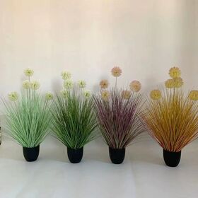 120CM Cheap ODM Artificial Pot Tree leaves with several dark green/yellow full tips