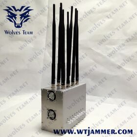 Indoor Desktop 8 Bands Adjustable Customized GPSL1 3G 4G 5G All Cell phone Signal Jammer