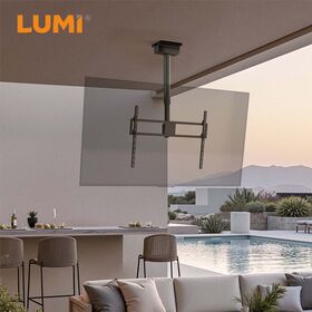 Support Mural TV Motorisé Intelligent PLB-M0968LS avec Télécommande, Élévateur de Plafond, VESA 50"-100", Réglage en Hauteur, Pivotant