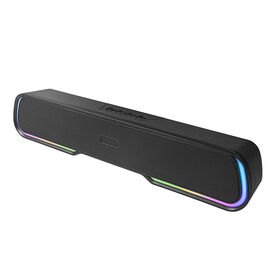 LED RVB Éclairage Bluetooth 1200mAh De Charge Sans Fil Haut-Parleur 5W * 2 Soundbar BT Haut-Parleur