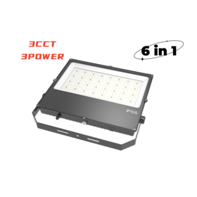 Luz LED Exterior ARES SERIES 200-300W, 3 Temperaturas de Color (3000K+4000K+6000K), 3 Fuentes de Alimentación, 45000lm, Iluminación Deportiva LED Exterior, IP66