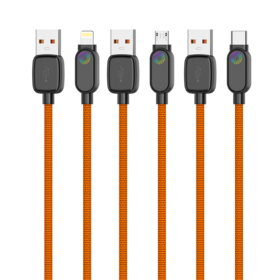 شاحن هاتف 2026 جديد مطور عالي الجودة، كابل بيانات عالي السرعة للشحن السريع مع كابلات إضاءة RGB للهواتف الذكية