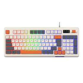 Wired USB Gaming Keyboard with Knob 94 Keys Compact Layout Plug and Play to PC Laptop