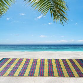 Matras Pantai PP Kustom, Bantal Outdoor Portabel, Alas Piknik Tahan Lembab dan Tahan Air, Alas Lantai Plastik
