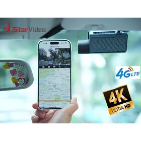 Câmera Dupla DVR 4K Conectada 4G | Visualização ao Vivo, Áudio Bidirecional, Suporte ADAS DMS e Cartão SD de 512 GB
