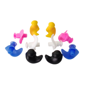 Tapones para Oídos de Natación con Ajuste Cómodo - Tapones de Silicona en Espiral para Natación y Baño, Reducción de Ruido, con Estuche Pequeño de Transporte, Hechos