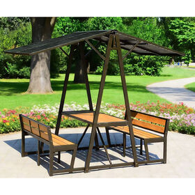 Pérgola Moderna para Exteriores, Patios, Villas, Jardines y Terrazas, Anti-Corrosión, Resistente a la Intemperie, Pabellón de Ocio