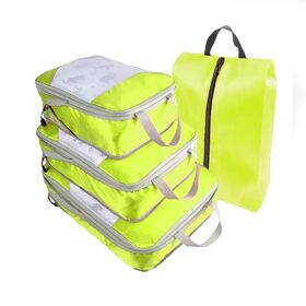 Boîtes de Rangement de Voyage en Nylon et Mesh, Poches de Compression