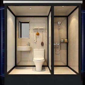 Unidad de Ducha Completa de Lujo para Hotel, Cabina de Ducha Modular, Baño Integrado Todo en Uno, Cabina de Baño Prefabricada