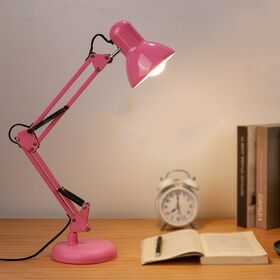 Maßgeschneiderte Schreibtischlampe mit langem Arm, Metall, unendliche Dimmfunktion, Büro, Schlafsaal, Lernen, faltbar, Eisen, Schreibtischlampe für Zuhause